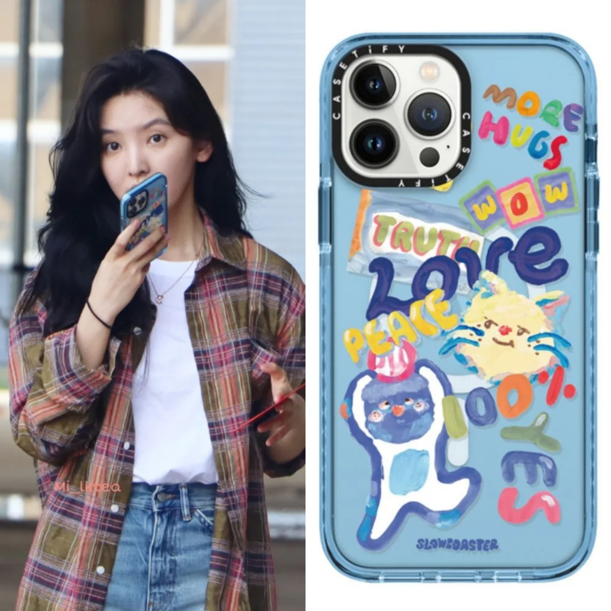 CASETi联名Slowcoaster李沁章若楠同款猫狗贴纸15pro适用于iphone