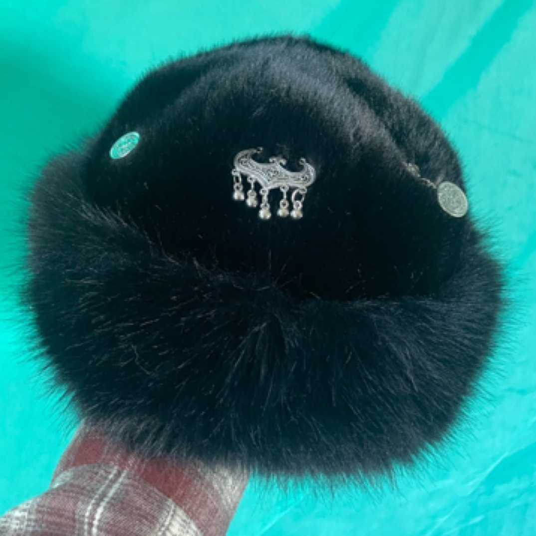 哈萨克风格大人小孩冬季保暖帽子