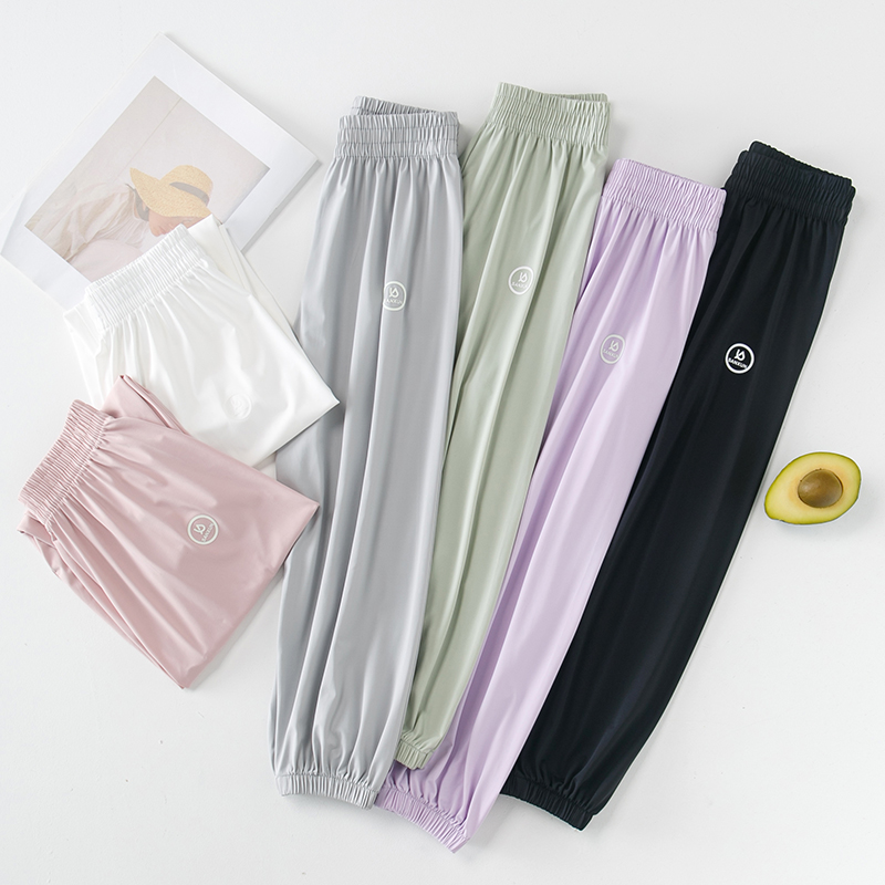 儿童夏季冰丝童装裤男女童防晒裤女童运动休闲裤宝宝夏天防蚊裤