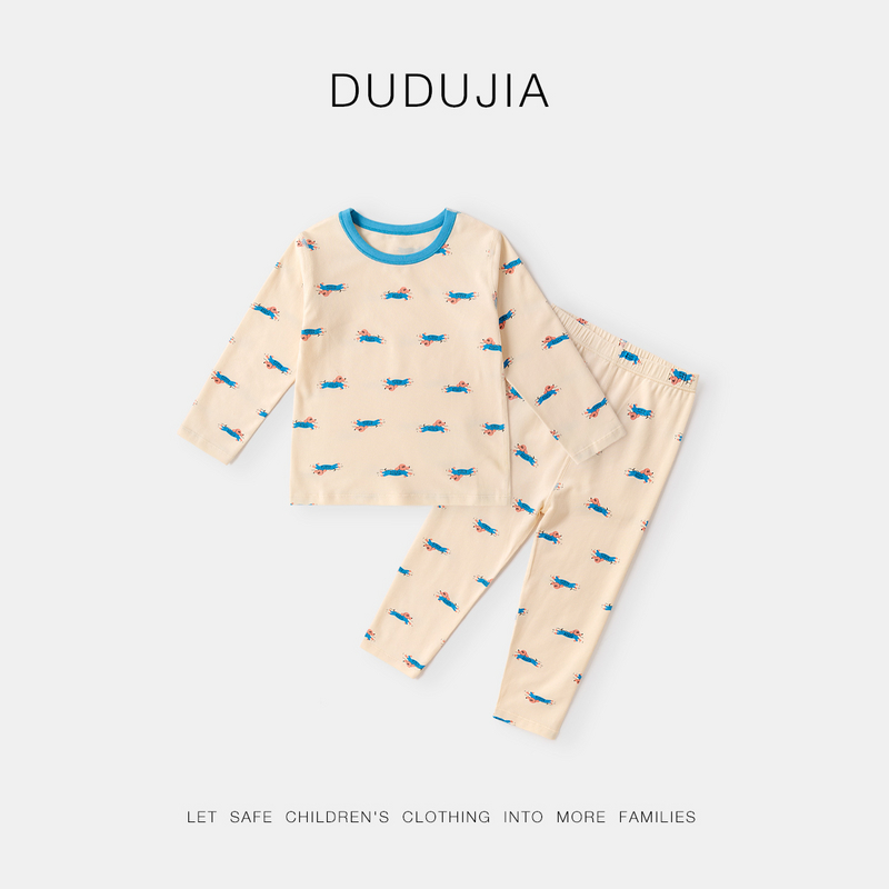 嘟嘟家宝宝内衣套装秋冬男童秋衣秋裤两件套秋季儿童打底家居服潮