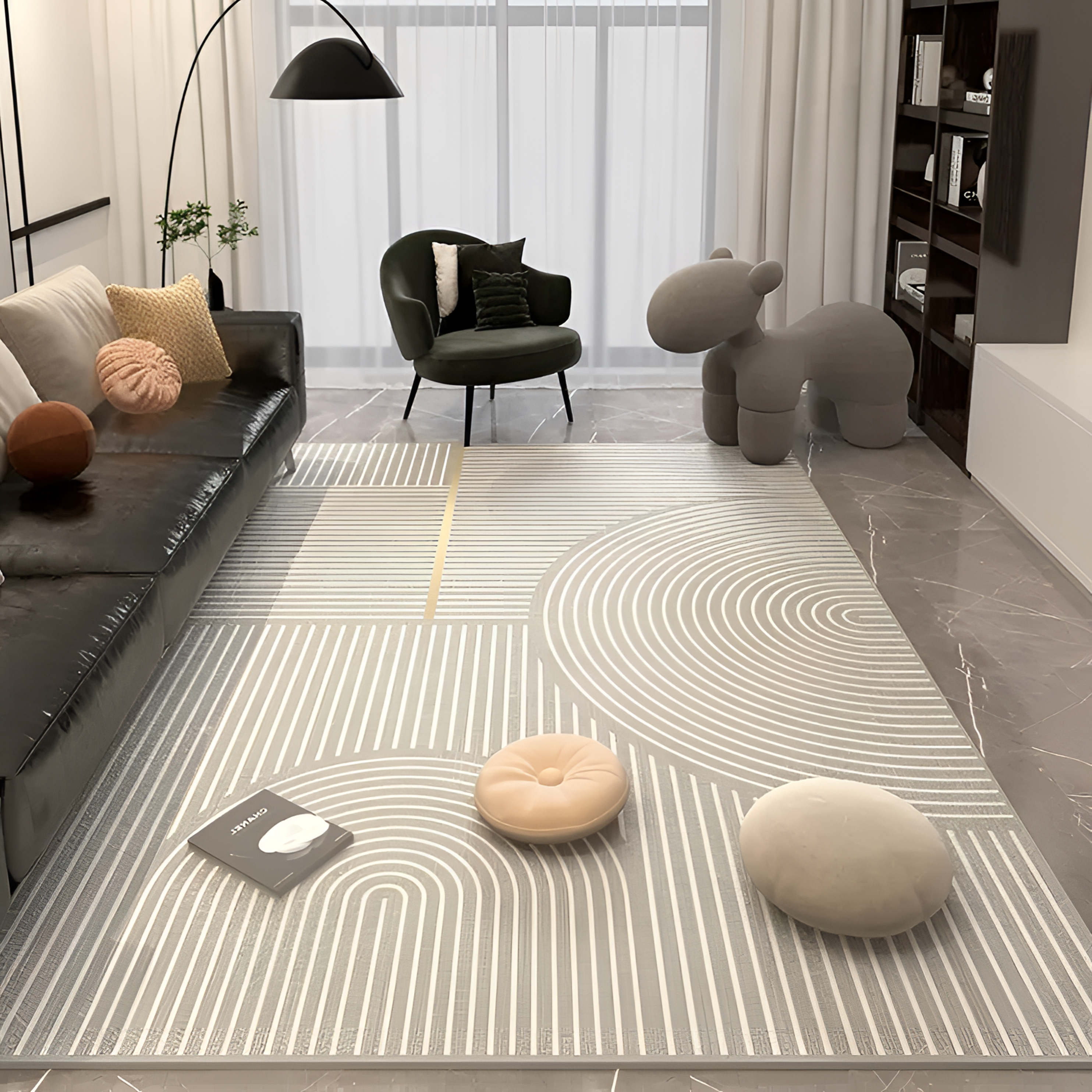 免打理升级加厚爆款大面积轻奢家用隔水地毯客厅茶几垫免洗可擦毯