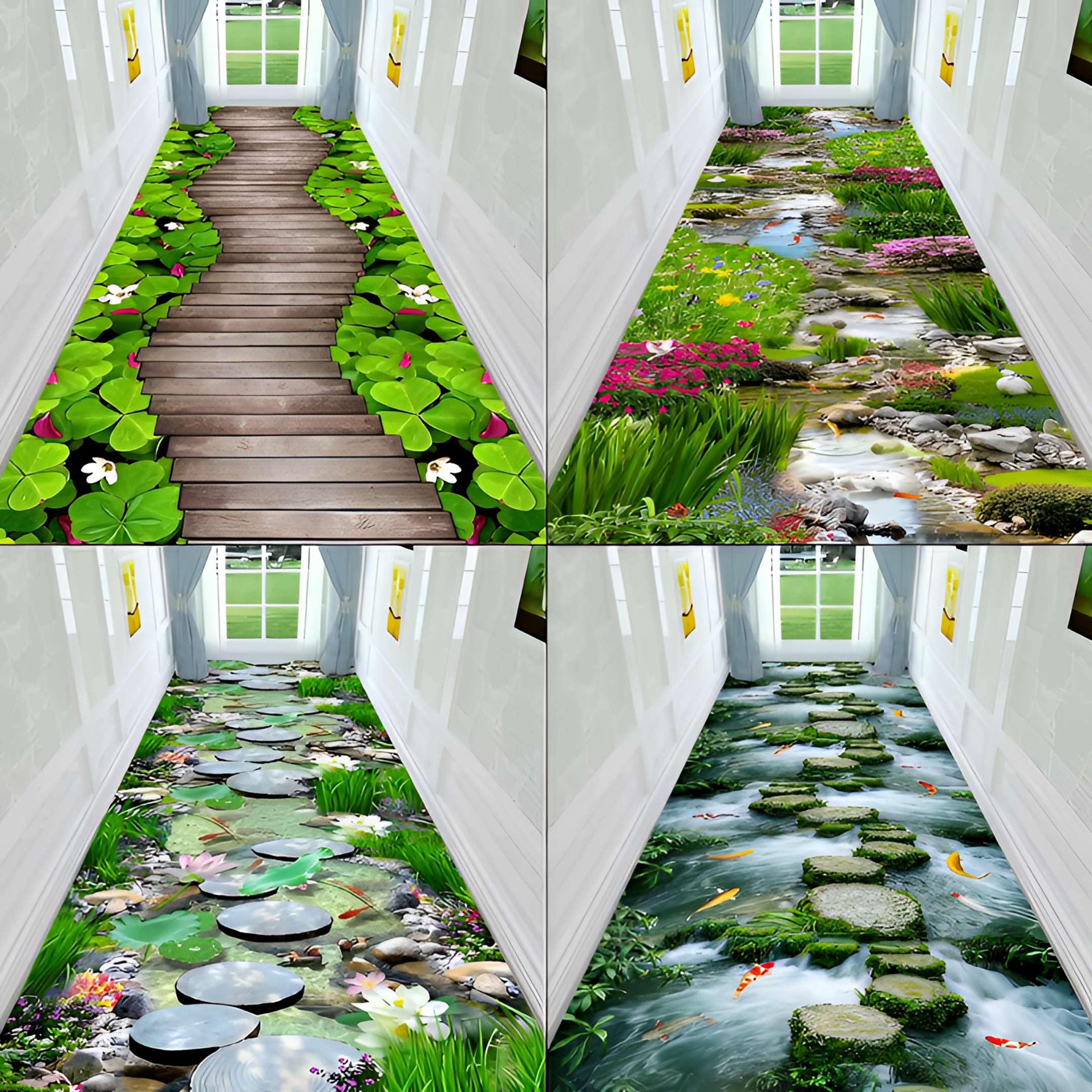 全新升级款金钻绒田园风客厅卧室可裁剪玄关门垫地垫走廊过道地毯