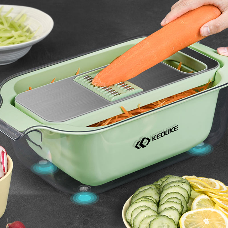 克欧克家用沥水篮土豆丝切丝器厨房切菜擦刨丝器擦土豆丝神器