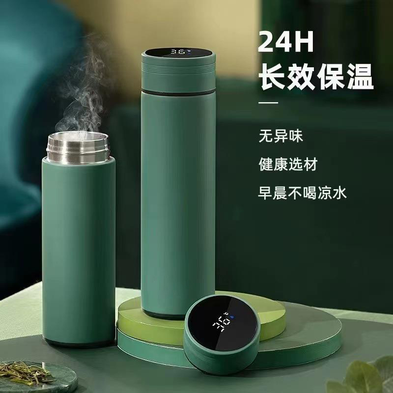 智能显温保温杯304不锈钢保温杯男士泡茶大容量家用夏季保冷水杯
