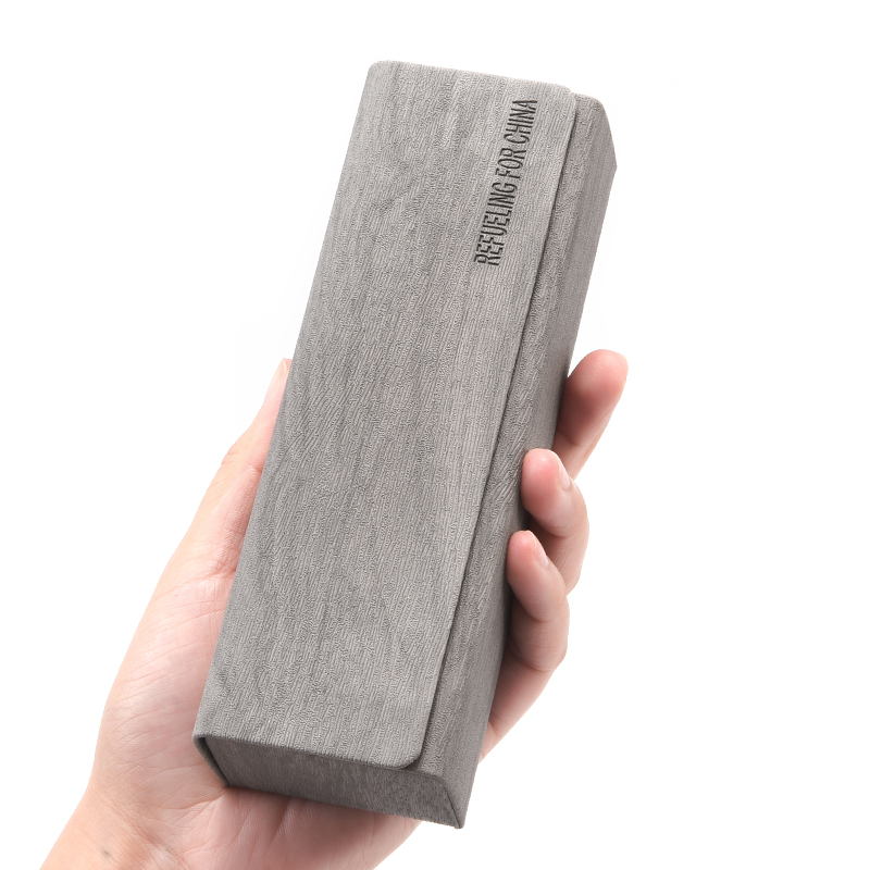 Shery复古皮革木纹眼镜盒抗压收纳便携高级感眼睛墨镜学生男女款