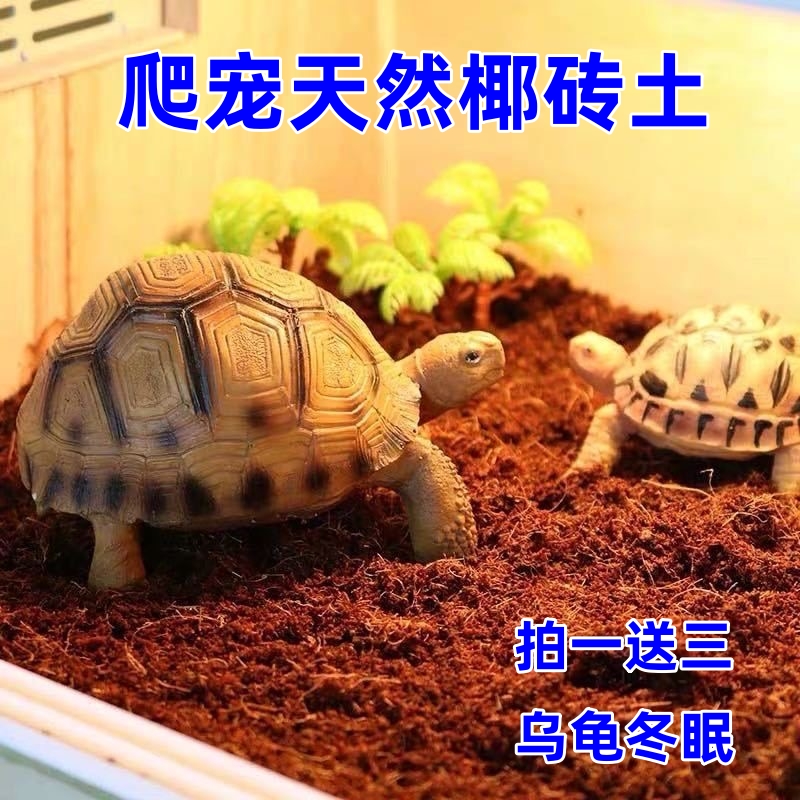 【拍一送三】乌龟冬眠椰土巴西龟蜗牛角蛙过冬保暖垫材爬宠保湿椰砖