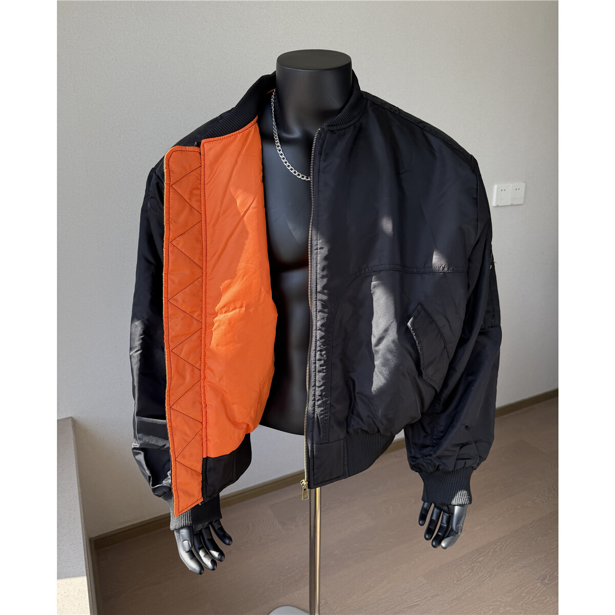 美式cleanfit短款飞行员夹克棉服男士冬季潮牌夹棉棉衣棒球服外套