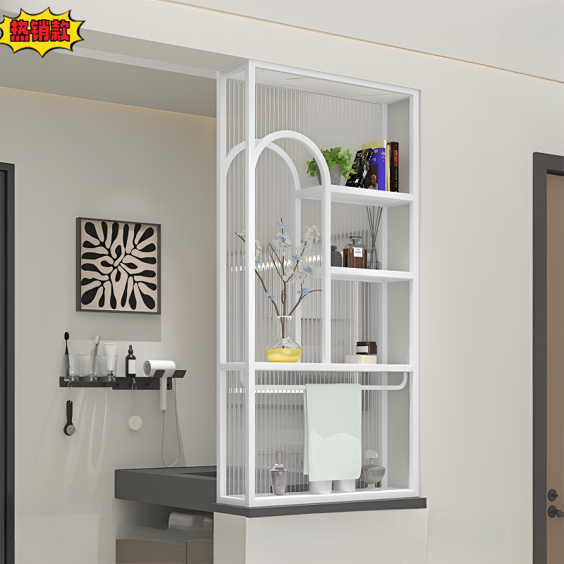 半墙半墙隔断屏风卫生间干区半墙置物架客厅隔断半墙卫生间
