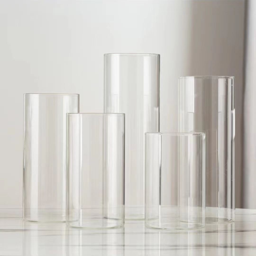 透明无底防风罩玻璃烛台两头空玻璃烛台浪漫烛光晚餐婚庆烛台无底