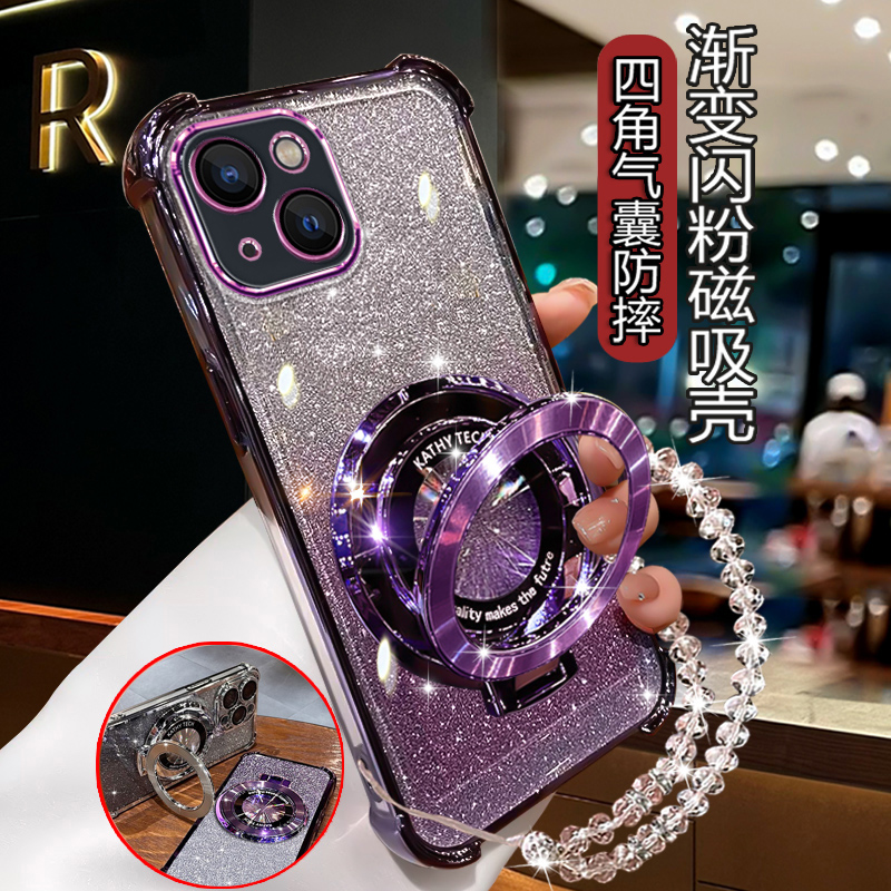 适用苹果13网红手机壳女款5G镜头膜全包iphone13电镀高档四角防摔