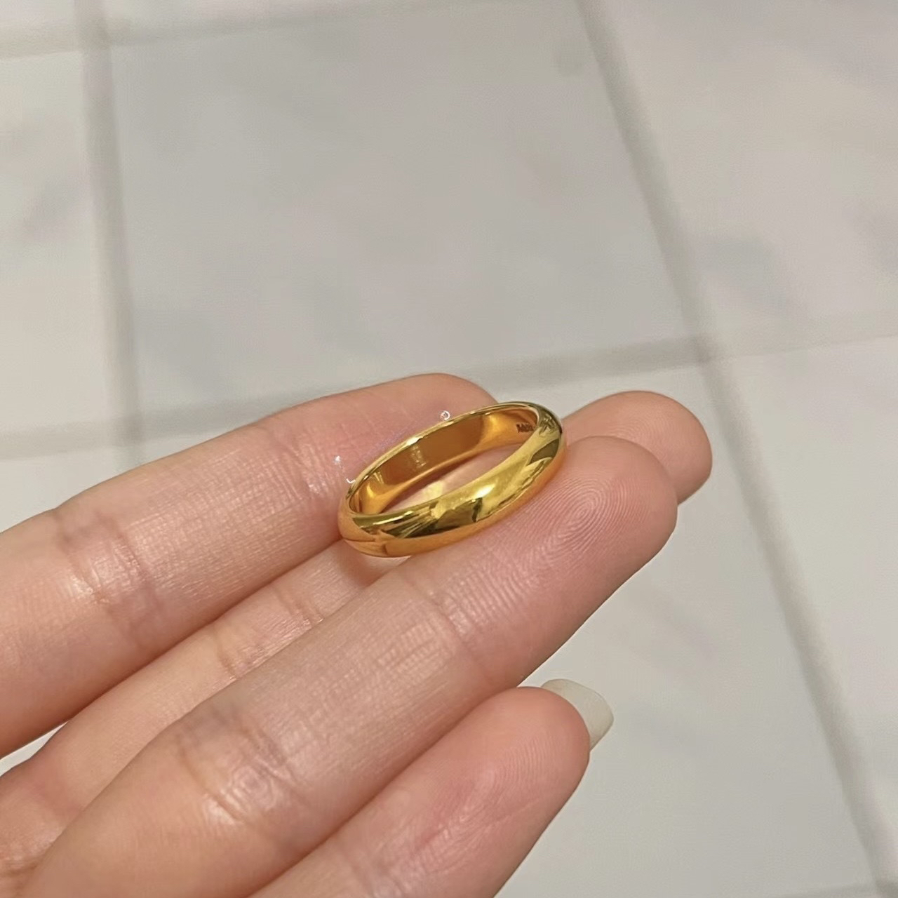钛钢戒指 简约大气4mm泥鳅背戒指轻奢高级感素圈B141
