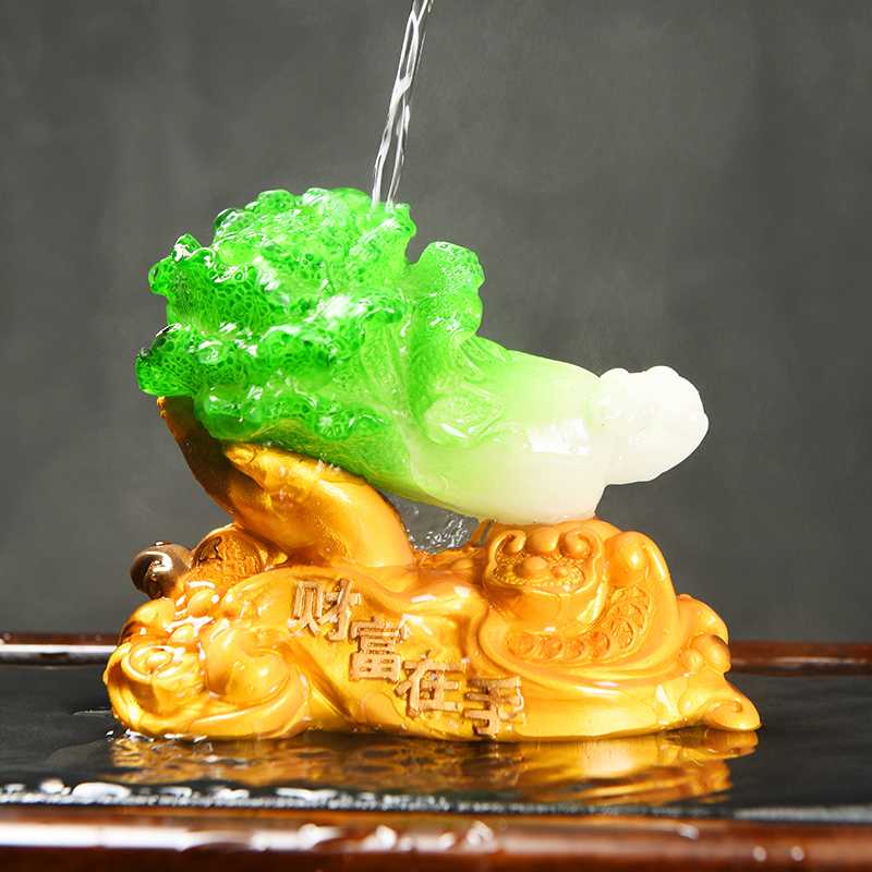 茶宠可养变色招财白菜精品摆件茶玩茶桌茶台装饰品茶宠物茶具配件