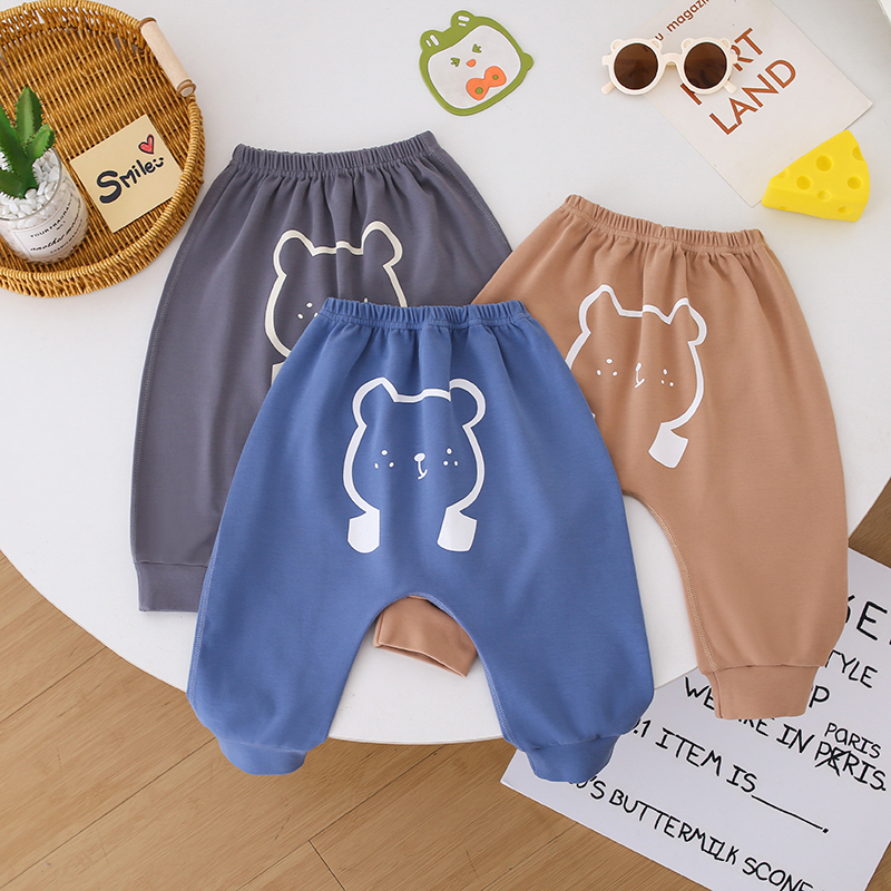 秋冬款安阳童装a类全棉大屁屁裤pp男女宝宝哈伦休闲裤安全中小童