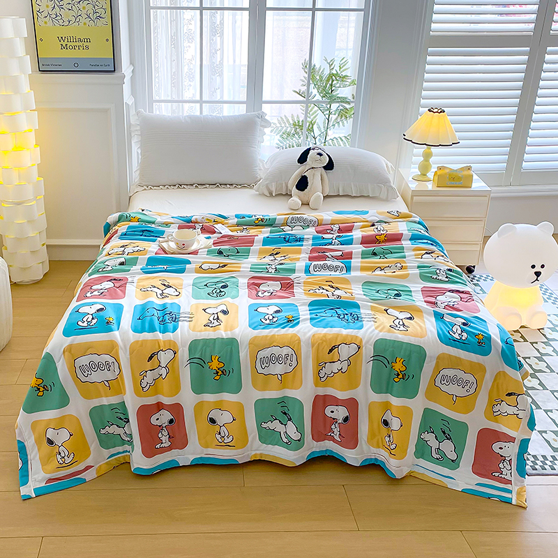 Snoopy/史努比A类双面针织棉可爱宿舍儿童午休被夏凉被机洗