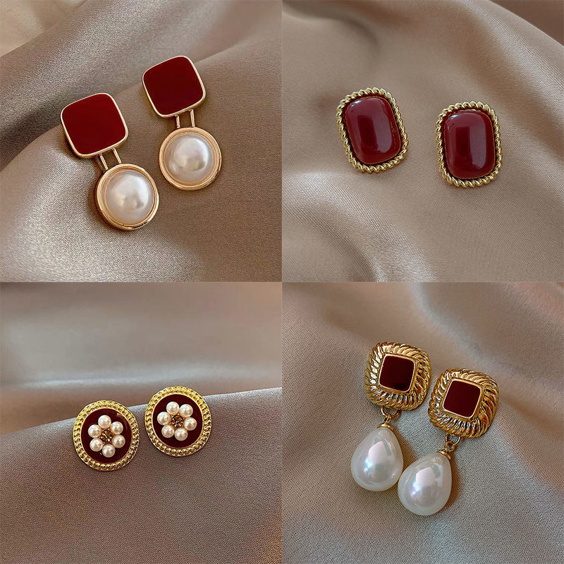 法式复古轻奢气质ins高级感耳环精致港风耳坠百搭温柔简约优雅