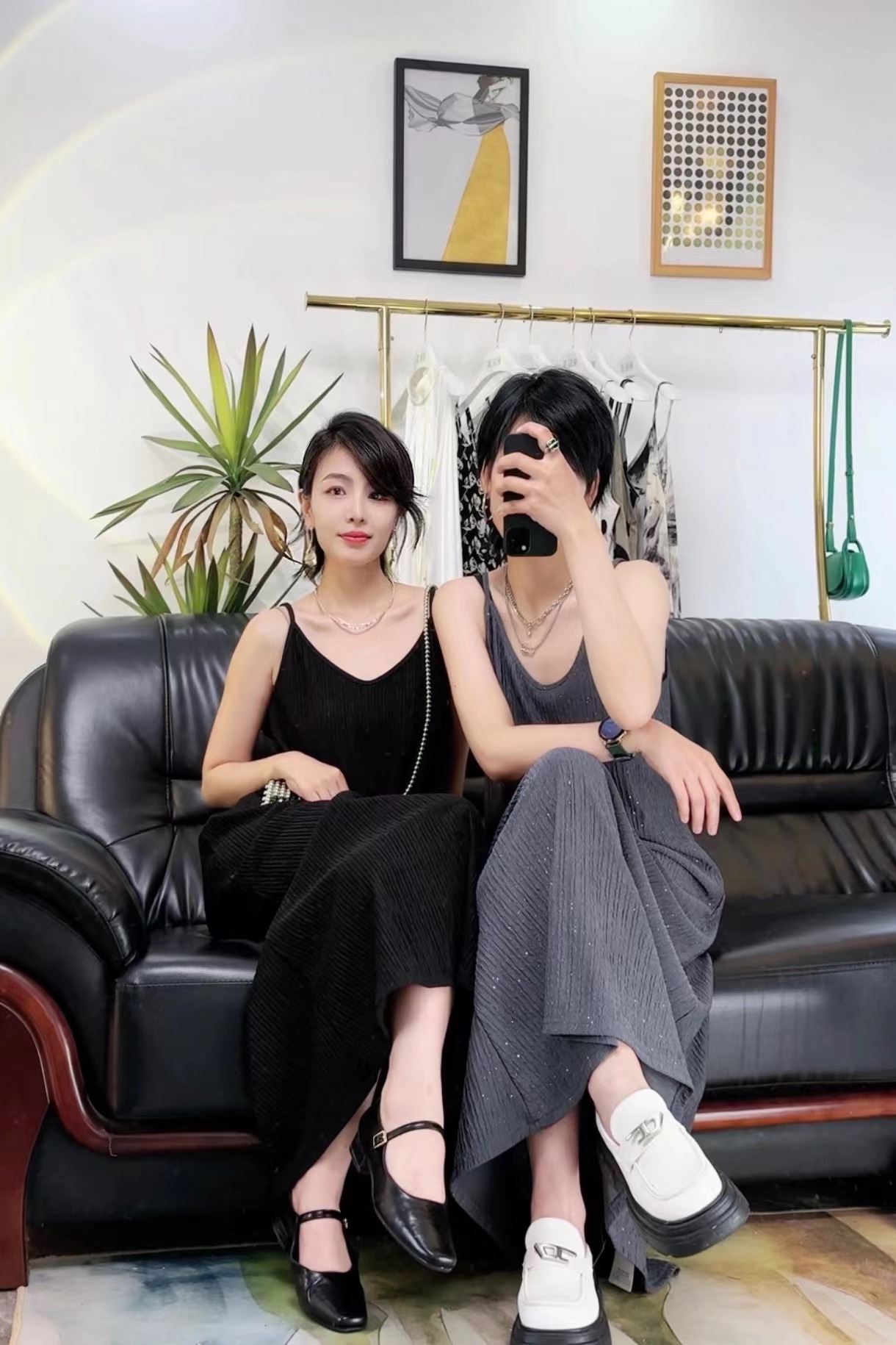 （星河）闪片亮片星星气质宽松连衣裙女夏季显瘦遮肉百搭吊带背心裙