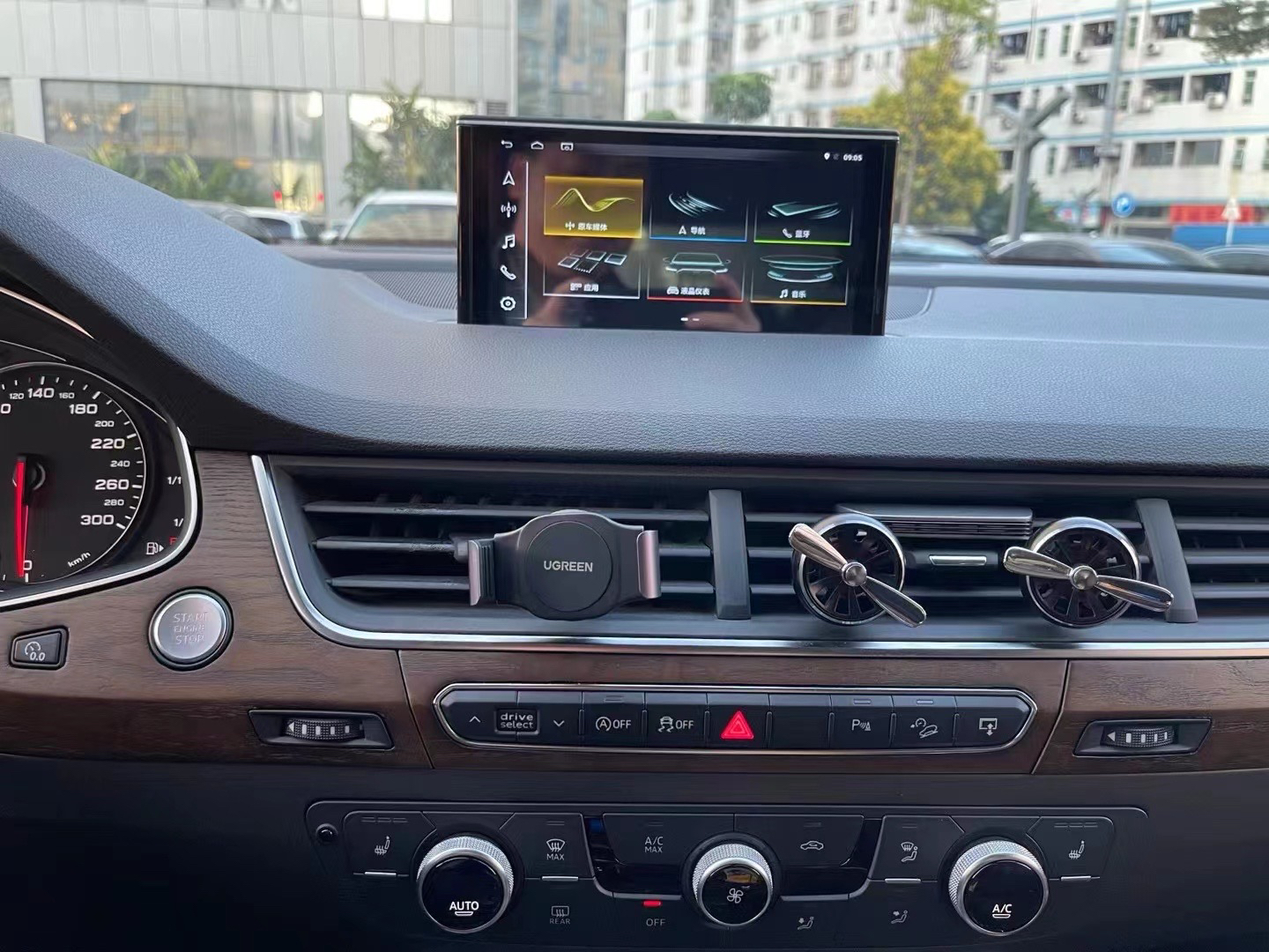 15/19奥迪Q7原车升降屏车载智能安卓中控大屏导航中控导航一体机