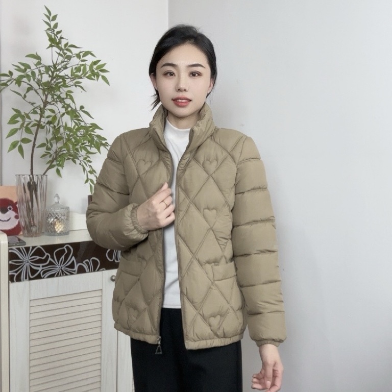 2024大码棉衣冬季新款宽松短款显瘦轻职立领秋冬款棉袄款【小爱心】