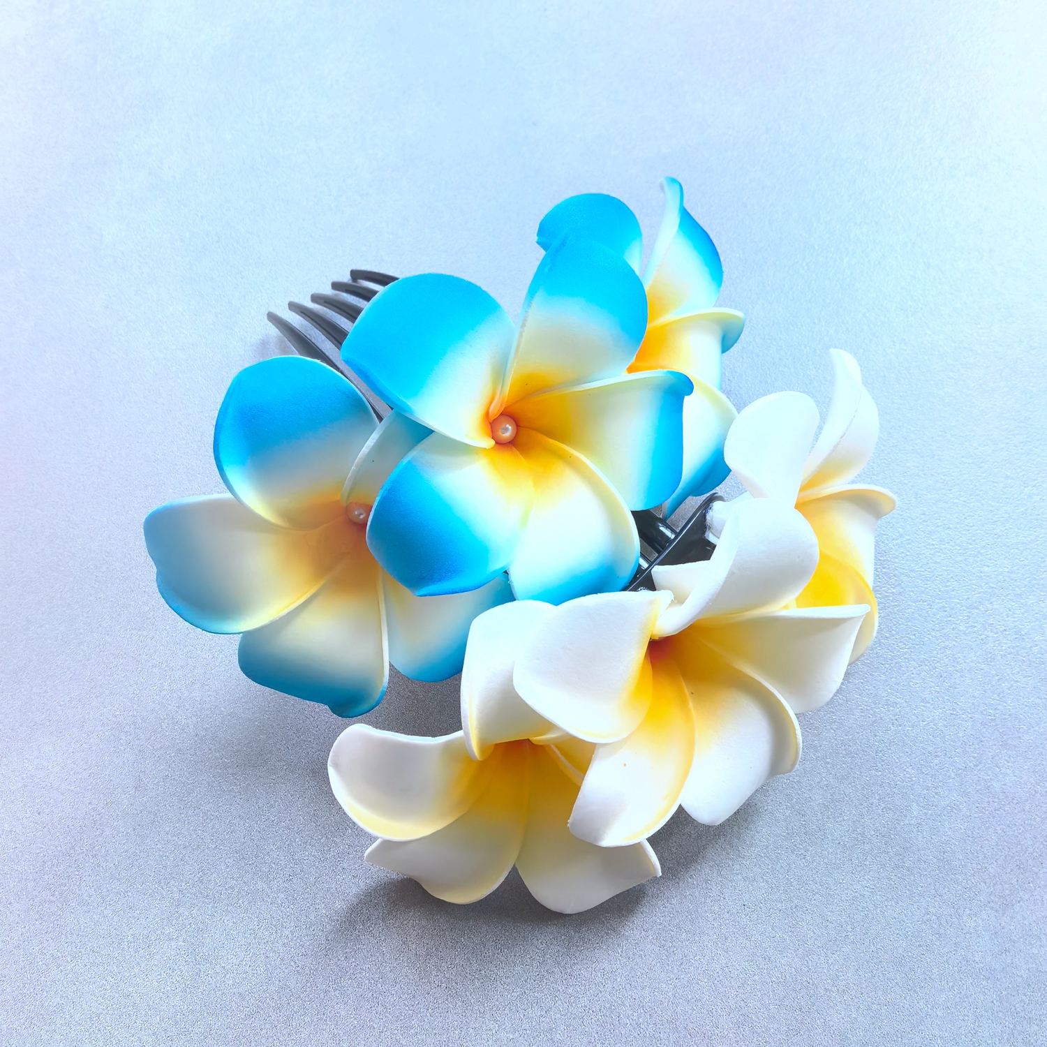 云南傣族泼水节中国风鸡蛋花发梳旅游度假拍照时尚插梳头饰发饰