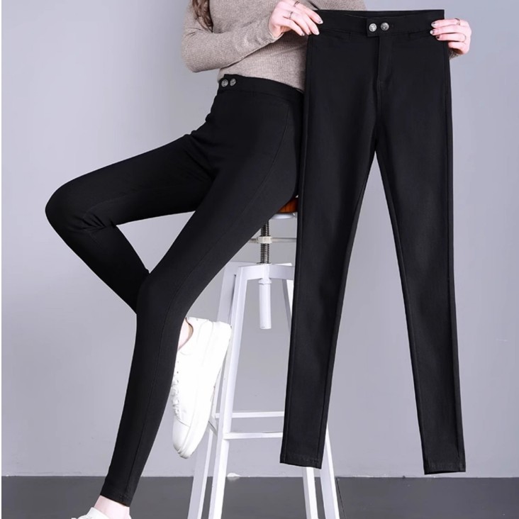 JM014大码女装秋冬黑色显瘦裤子爆款女裤小脚裤紧身裤高腰弹力裤