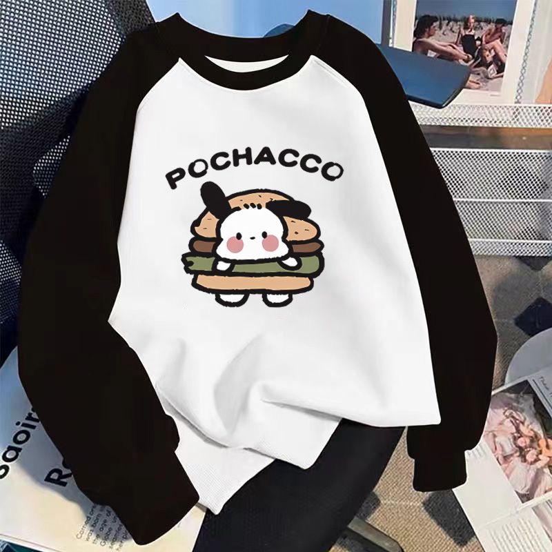 中大童可爱时尚帕恰狗印花纯棉长袖T恤打底衫学生小众儿童上衣服