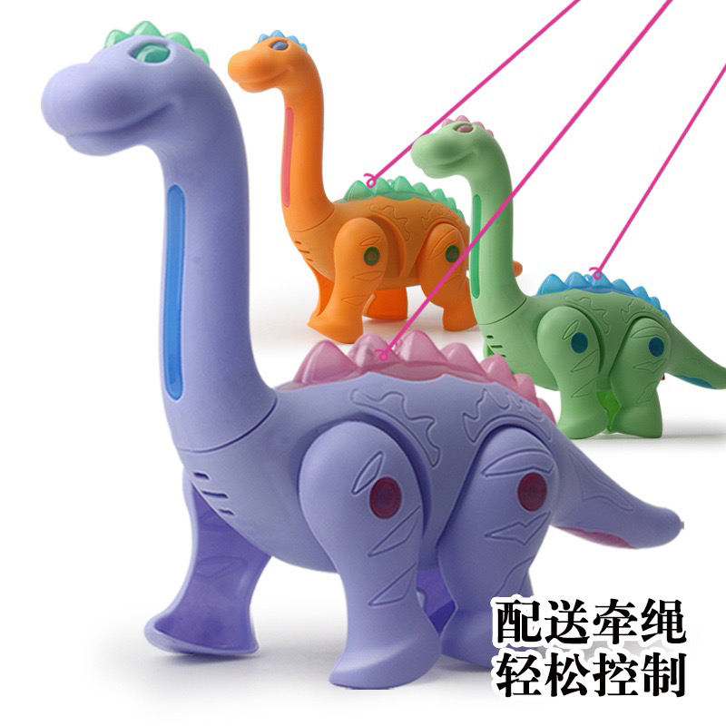 恐龙玩具男孩侏罗纪电动会走路网红展示发光女孩动感仿真动物会动