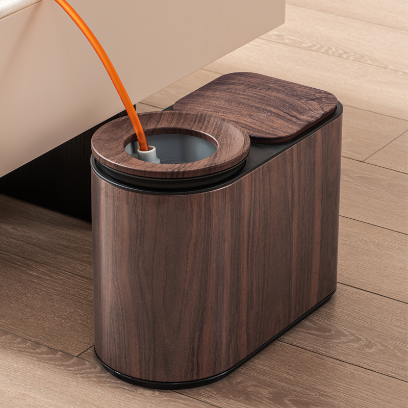 干湿分离茶水桶 茶桌茶叶废水桶二合一垃圾桶 智能语音提醒茶渣桶