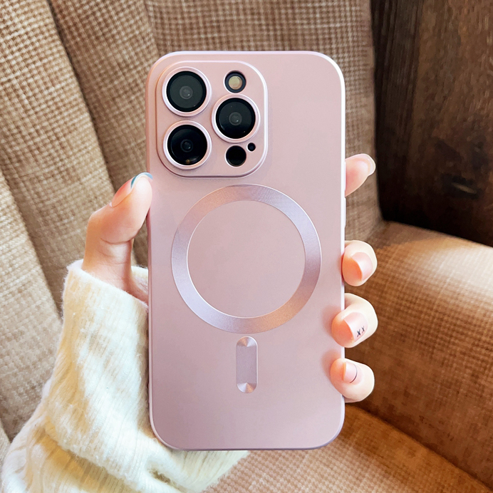 适用iphone14promax手机壳磁吸充电14/13/12自带镜头膜磨砂保护壳