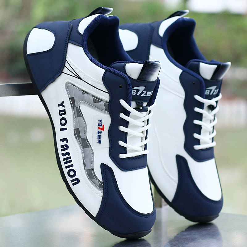 高档男鞋秋季皮面防水运动鞋轻便百搭防滑老爹休闲包底鞋学生潮鞋