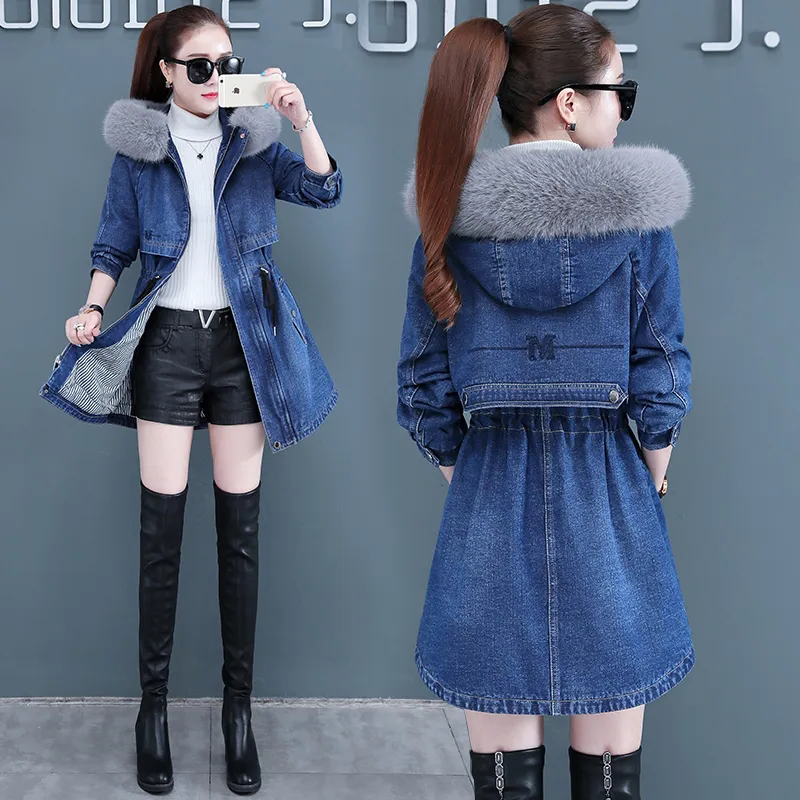 冬季加绒棉衣女装2025年秋冬小个子收腰韩版宽松加厚连帽棉服外套