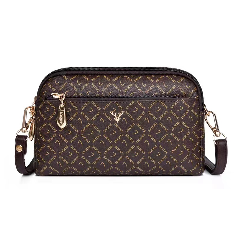 精点时尚经典单肩斜挎妈妈包～麦莎池花单肩肩