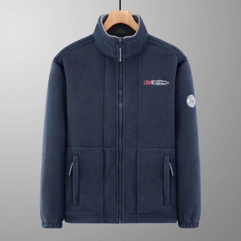 【加绒加厚】高克重1000克秋冬摇粒绒外套男防风抗寒加绒保暖抓绒衣