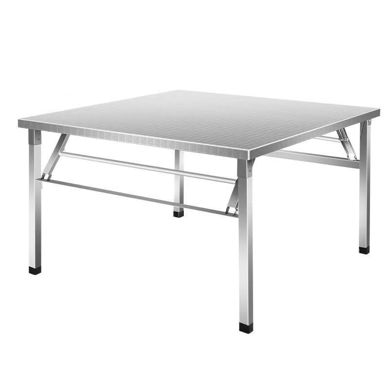 不锈钢桌面折叠桌餐桌家用宿舍出租房吃饭桌写字桌摆摊便携小方桌