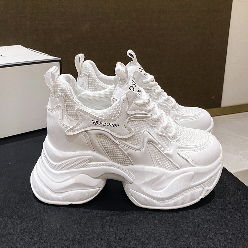 内增高老爹鞋女2025春季新款爆款厚底网红百搭显脚小休闲运动鞋子