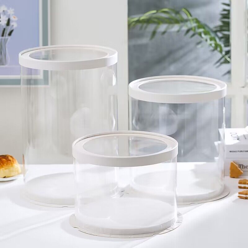 圆形透明生日蛋糕盒创意有钱花加高加厚大容量烘培包装盒子储存