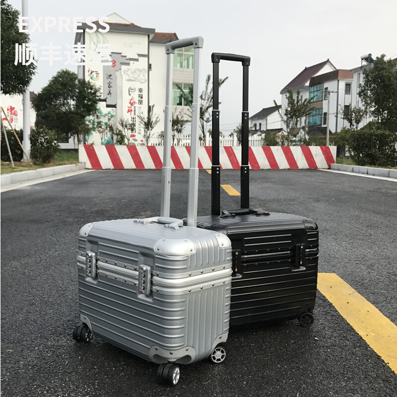 16上翻盖18摄影铝框拉杆箱万向轮旅行行李箱20小型机长箱男女23寸