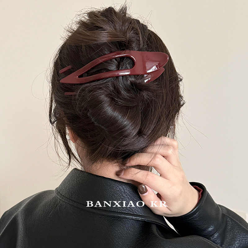 醋酸燕尾夹发夹女后脑勺2024新款丸子头盘发抓夹大号发量大鸭嘴夹