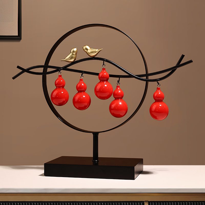 贝汉美新中式摆件五福临电视柜家居饰品酒柜玄关装饰品乔迁新居