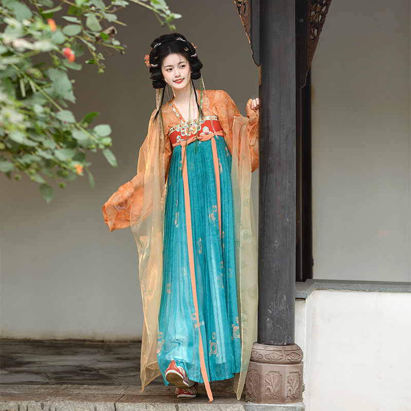 重回汉唐洛水云裳原创正品汉服唐制齐胸春夏日常古风女款汉服推荐