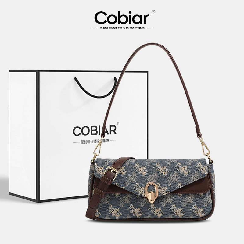 Cobiar高级感法式腋下包包女士2025新款气质酒神包百搭单肩斜挎包