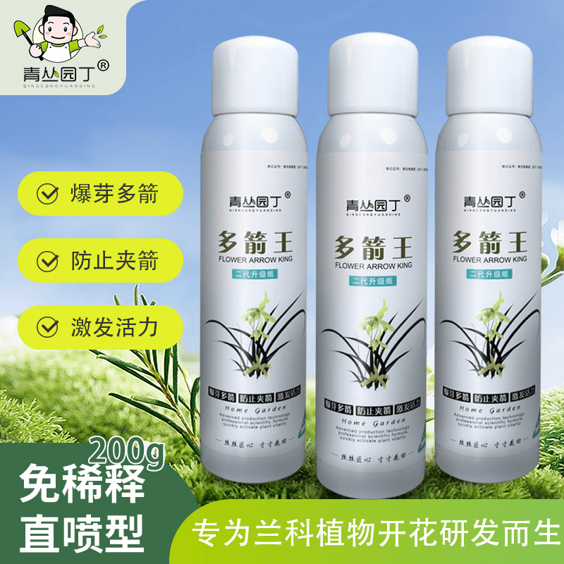 青丛园丁多箭王兰花专用冒箭促箭防夹箭花期长花多艳丽开花保花
