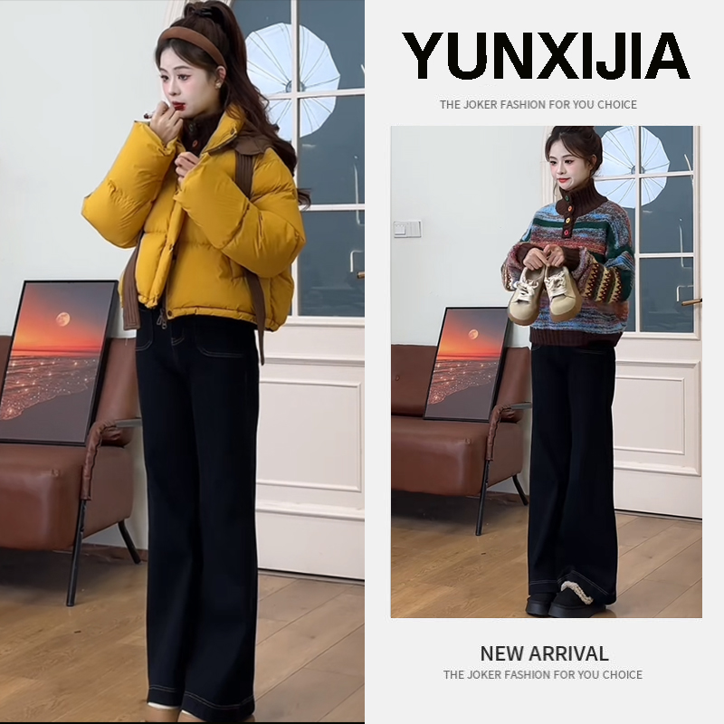 入秋一整套女装2024新款韩版宽松版立领短款简约外套休闲裤两件套