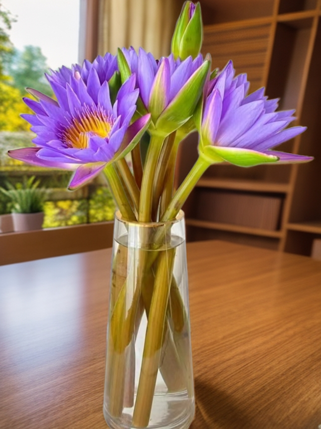 双11活动紫色睡莲鲜切花广州基地直发清香型好养护室内插花