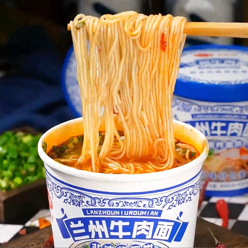【到手12桶】兰州牛肉面拉面泡面方便面非油炸学生宿舍营养早餐速食