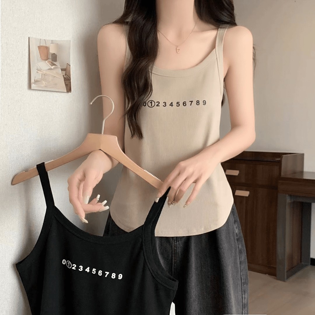 莫代尔棉夏季新款吊带背心女大码宽松遮肚内搭外穿打底衫无袖上衣