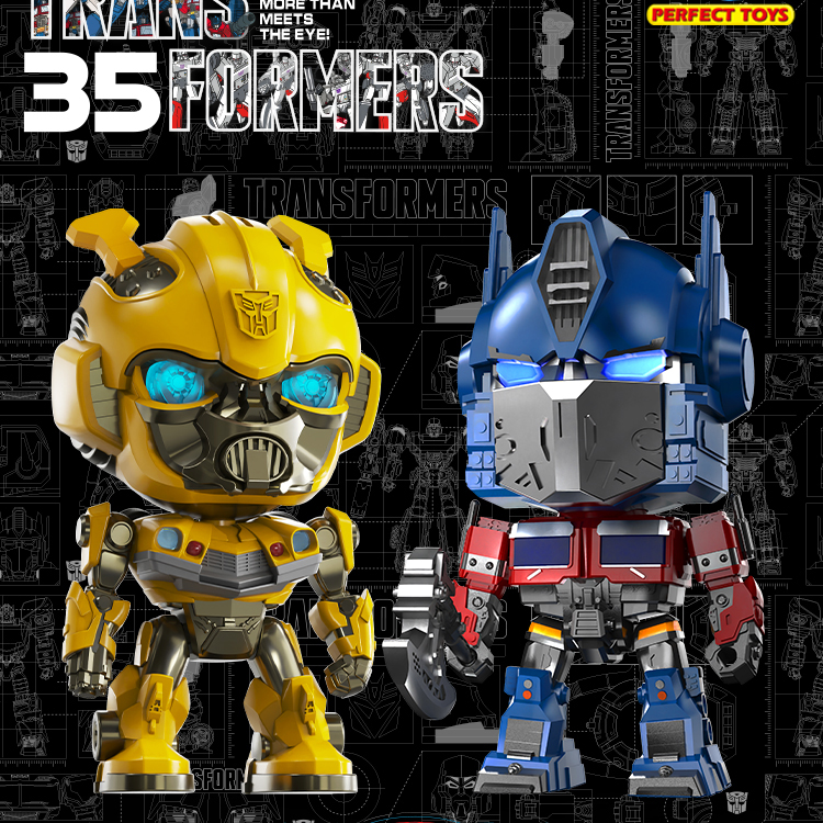 正版Q版变形金刚擎天柱大黄蜂静态发光可动音乐公仔收藏手办模型