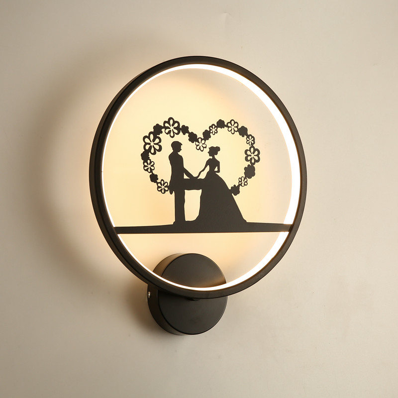 创意结婚壁灯主卧室床头浪漫情侣主卧氛围婚房温馨客厅背景墙壁灯