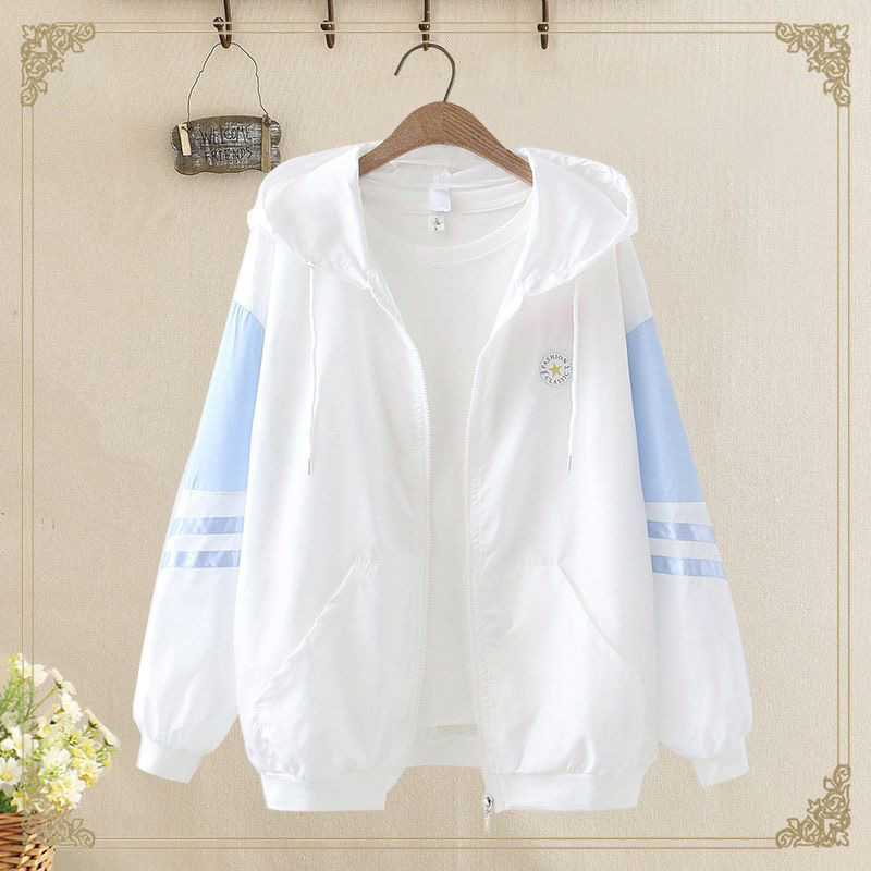 15初中生夏装防晒服轻薄透气学生少女时尚外套防晒衣大童13岁14