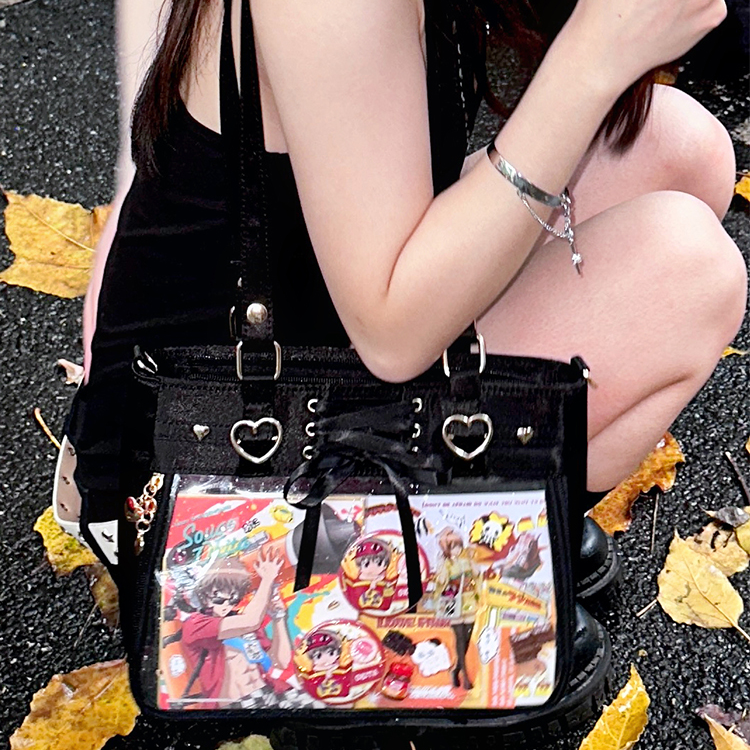 呜咚小铺原痛包日常百搭缎面斜挎肩包二次元小众淘宝女包【奥杰塔】