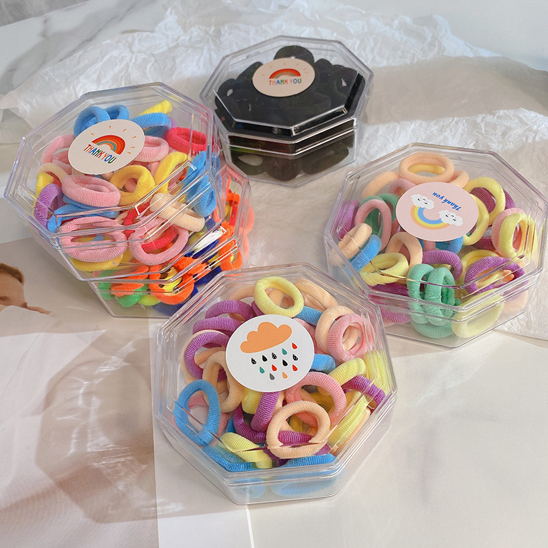 韩版彩色儿童大号高定圈皮筋发圈 糖果色高弹力简约女孩扎发头绳